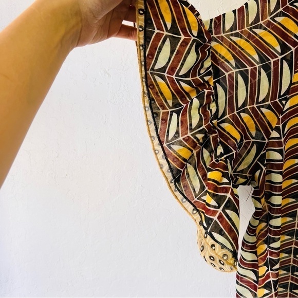 Scotch & Soda Ruffle Sleeve Blouse Sheer Small - Picture 2 of 9